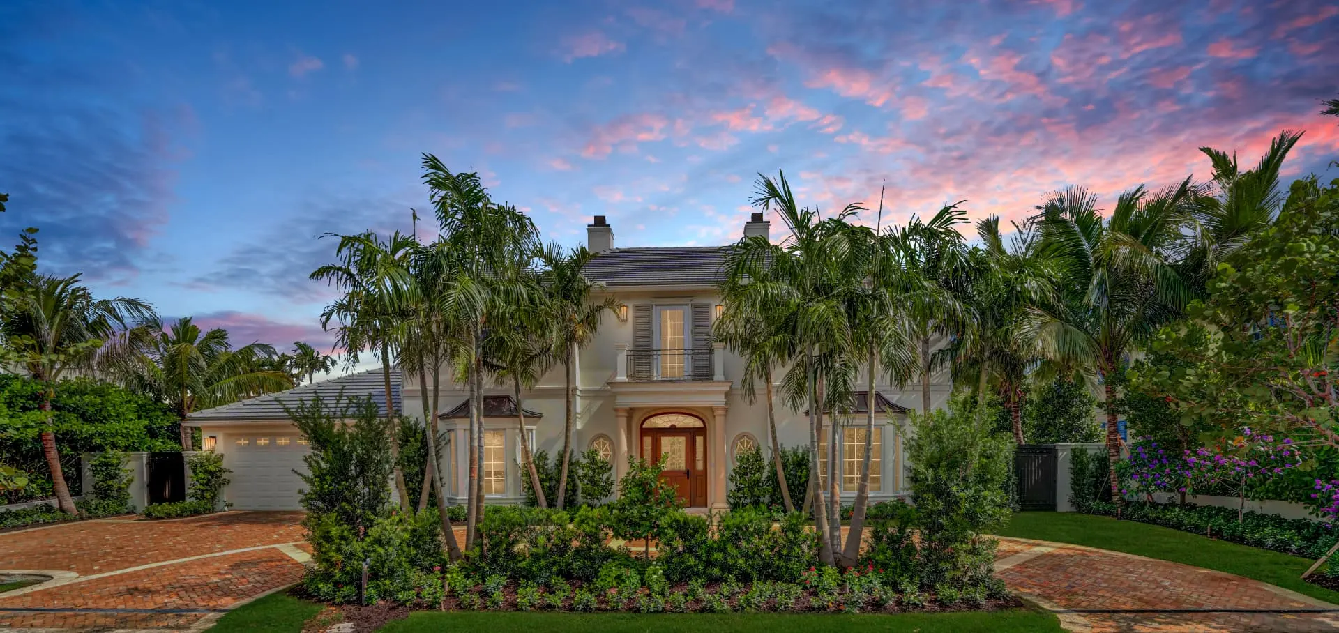 211 Ocean Terrace front elevation at dusk