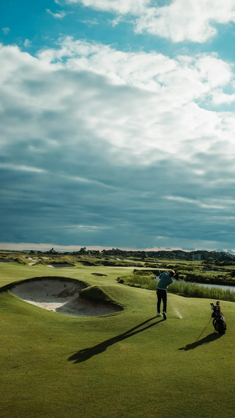 Representative coastal golf course and golfer